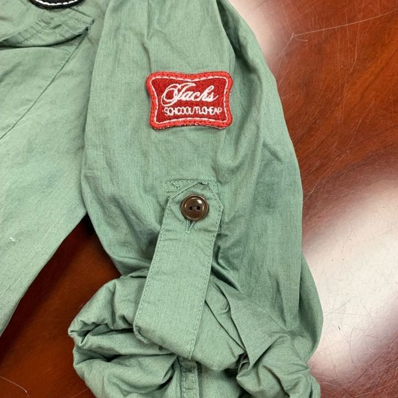 Jachs Comfort Shirt Olive Military Style Shirt Dress sz L (runs small) - Picture 3 of 8